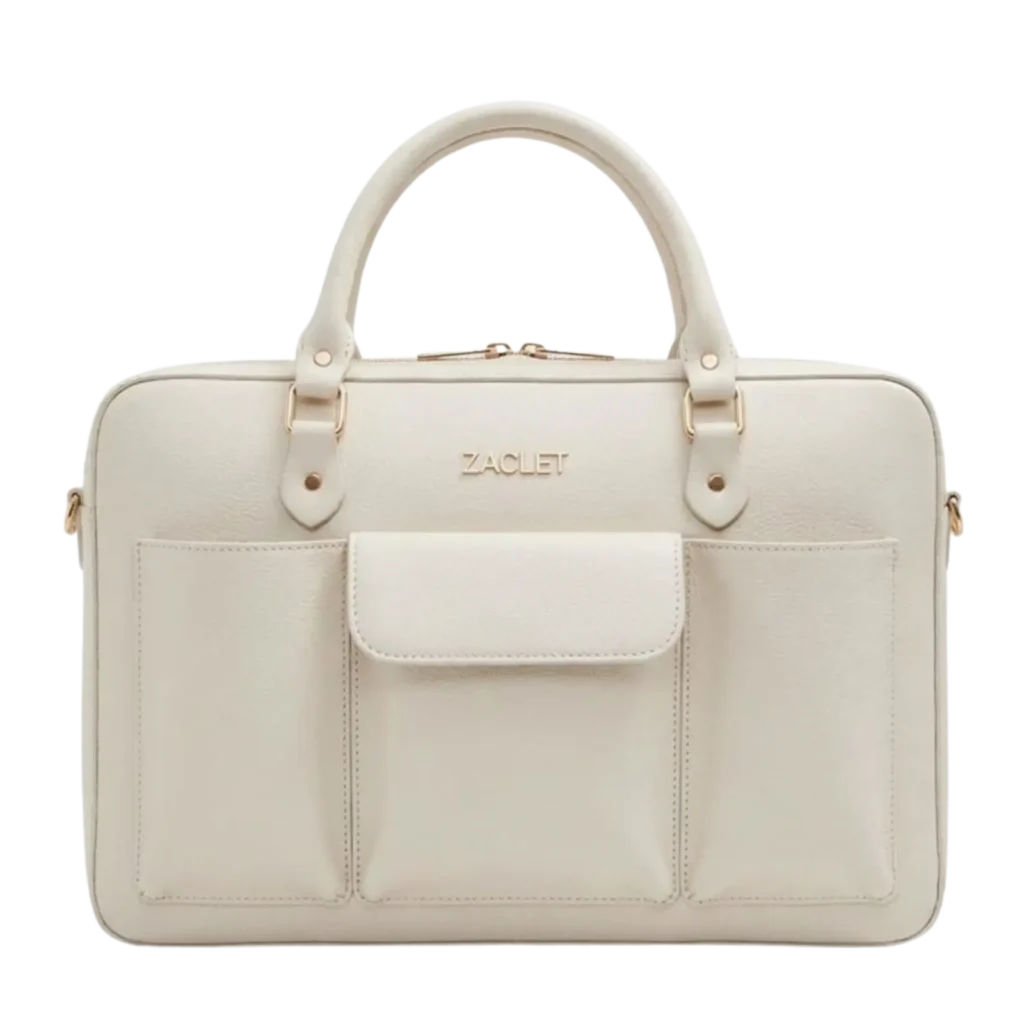 Zaclet Forma Laptop Bag. - Soft Ivory