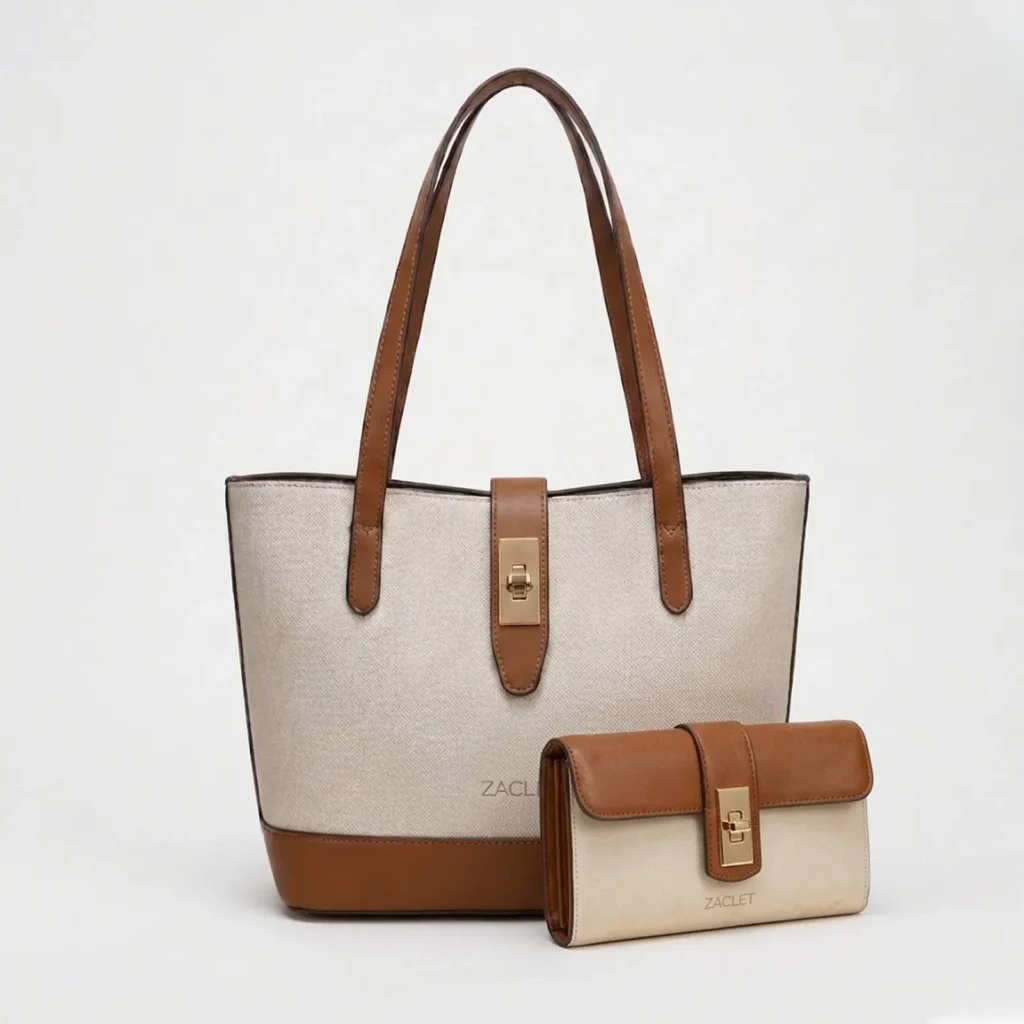 Zaclet Siena & Duet Tote + Clutch Set.