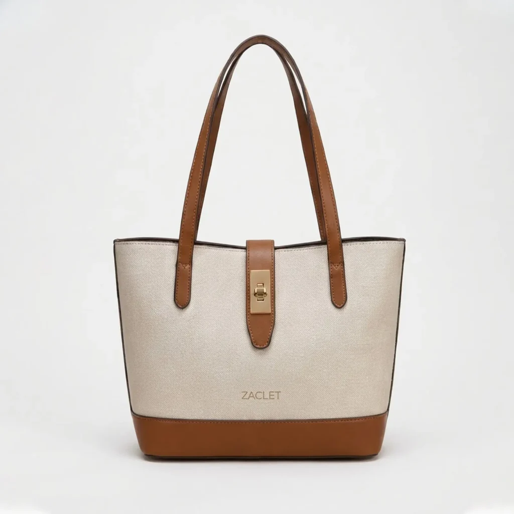 Zaclet Siena Two-Tone Tote Bag.